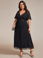 Corrieanne plus size midi Mother of the bride/groom dress - Bay Bridal and Ball Gowns