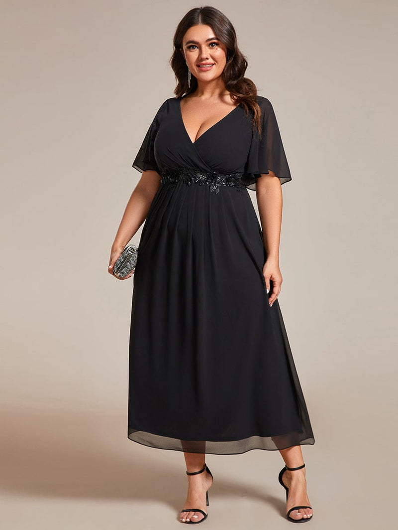 Corrieanne plus size midi Mother of the bride/groom dress - Bay Bridal and Ball Gowns