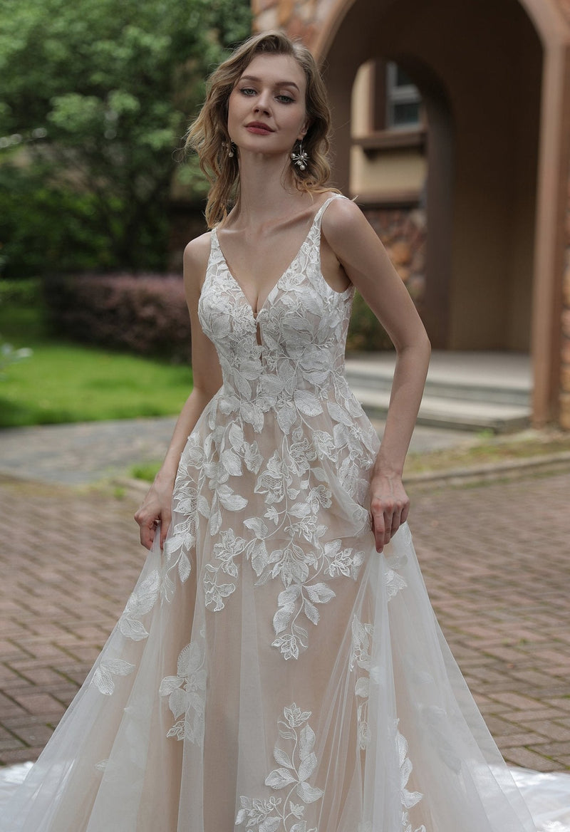 Deanna wedding gown in ivory on ivory s22 - 24 Express NZ wide - Bay Bridal and Ball Gowns