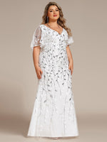 Devin silver and ivory wedding dress with sleeve Express NZ wide - Bay Bridal and Ball Gowns