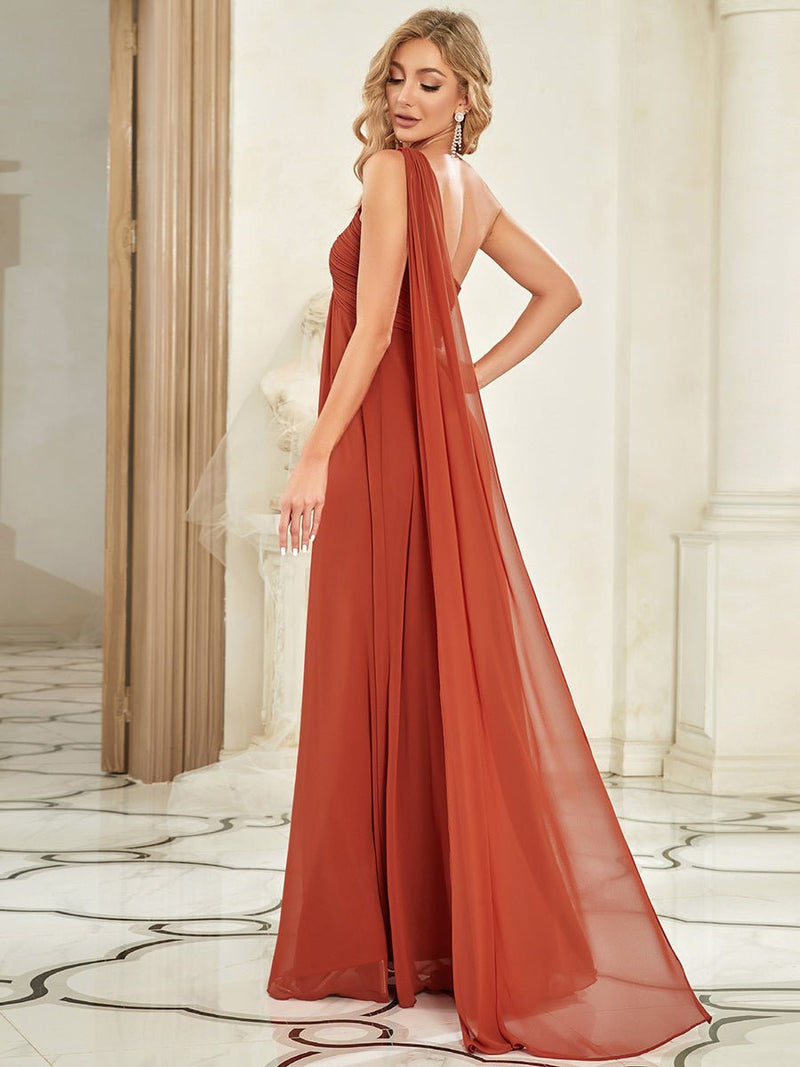 Emmerson one shoulder bridesmaid or event dress in chiffon - Bay Bridal and Ball Gowns