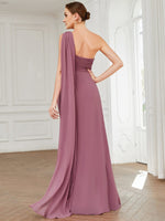 Emmerson one shoulder bridesmaid or event dress in chiffon - Bay Bridal and Ball Gowns