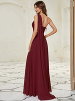 Emmerson one shoulder bridesmaid or event dress in chiffon - Bay Bridal and Ball Gowns