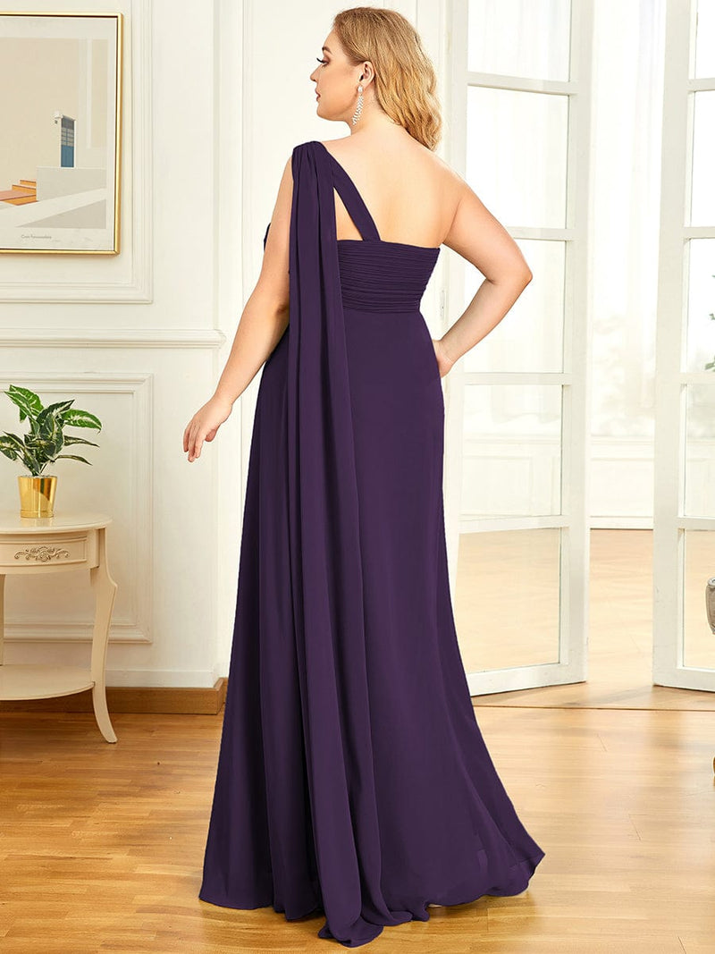 Emmerson one shoulder bridesmaid or event dress in chiffon - Bay Bridal and Ball Gowns