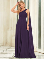 Emmerson one shoulder bridesmaid or event dress in chiffon - Bay Bridal and Ball Gowns