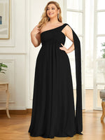 Emmerson one shoulder bridesmaid or event dress in chiffon - Bay Bridal and Ball Gowns