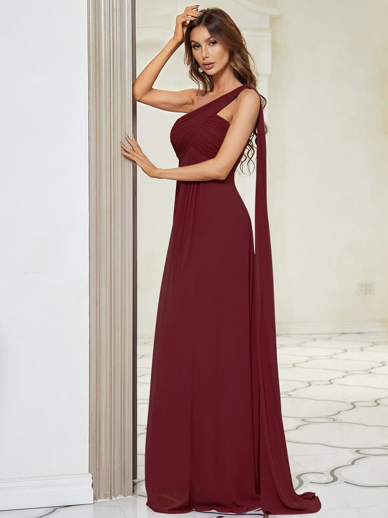 Emmerson one shoulder bridesmaid or event dress in chiffon - Bay Bridal and Ball Gowns