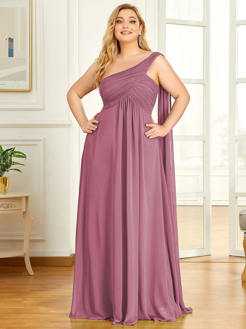 Emmerson one shoulder bridesmaid or event dress in chiffon - Bay Bridal and Ball Gowns