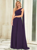 Emmerson one shoulder bridesmaid or event dress in chiffon - Bay Bridal and Ball Gowns