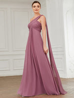 Emmerson one shoulder bridesmaid or event dress in chiffon - Bay Bridal and Ball Gowns