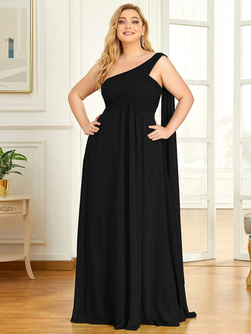 Emmerson one shoulder bridesmaid or event dress in chiffon - Bay Bridal and Ball Gowns