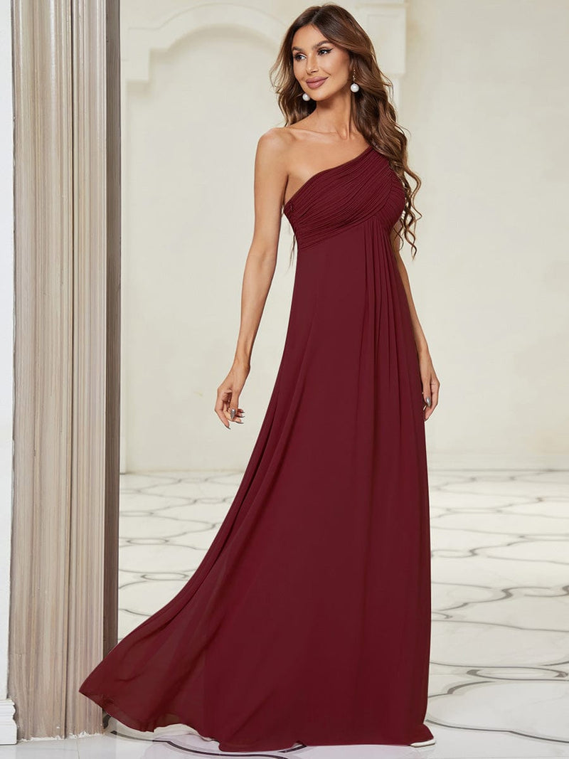 Emmerson one shoulder bridesmaid or event dress in chiffon - Bay Bridal and Ball Gowns