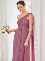 Emmerson one shoulder bridesmaid or event dress in chiffon - Bay Bridal and Ball Gowns