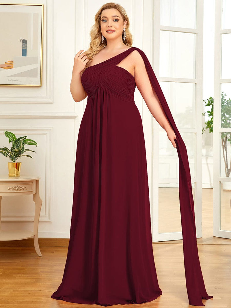 Emmerson one shoulder bridesmaid or event dress in chiffon - Bay Bridal and Ball Gowns