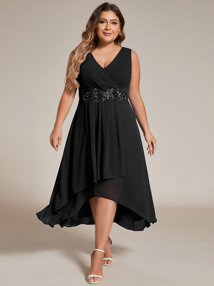 Esme black sleeveless evening ball dress s20 - 22 Express NZ wide - Bay Bridal and Ball Gowns