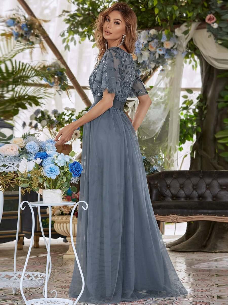 Georgia tulle bridesmaid dress in Dusky Navy s26 Express NZ wide - Bay Bridal and Ball Gowns