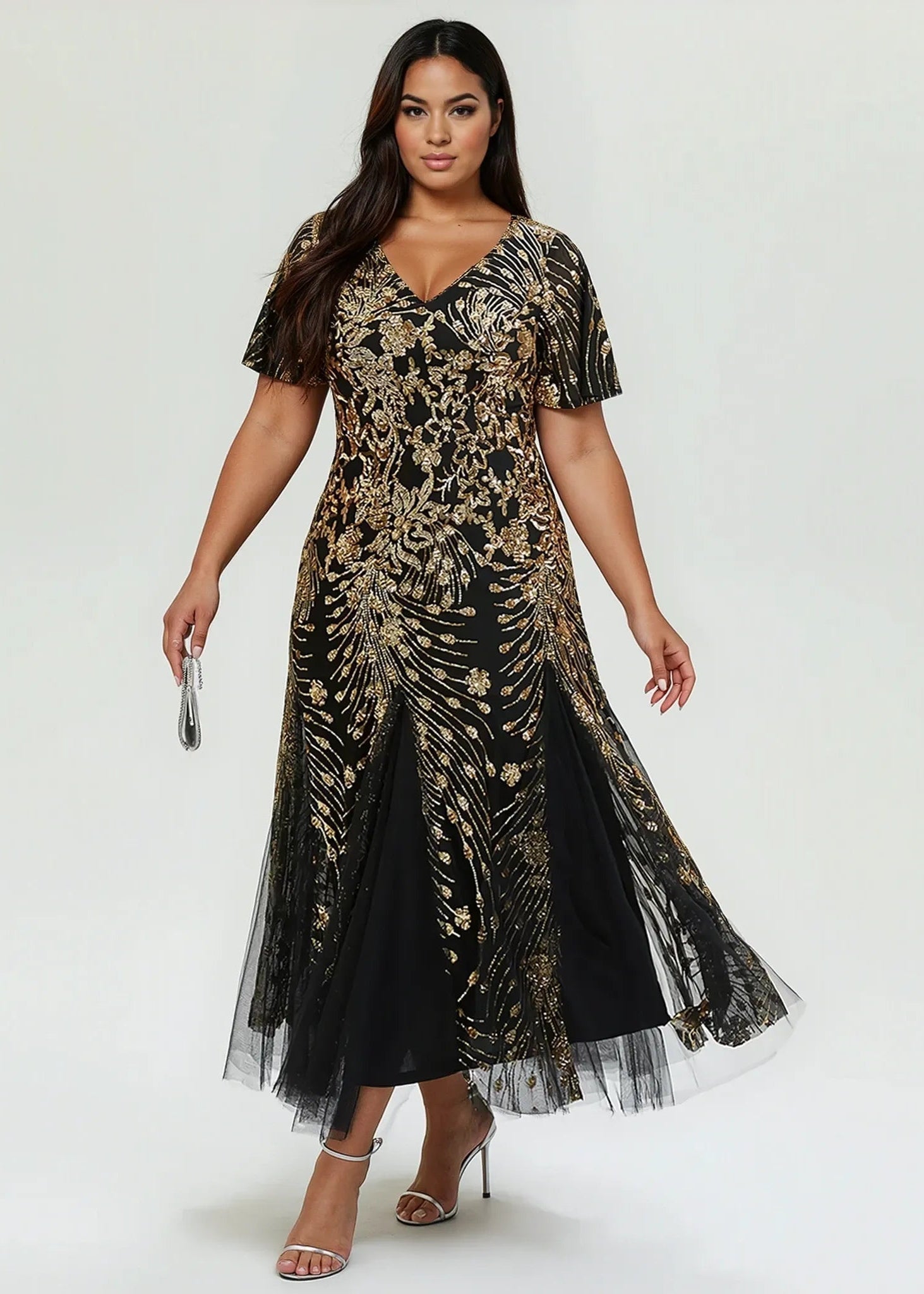 sexy emerald green prom dress Mermaid Long Sleeve Applique Dresses D444A