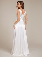 Heidi A line satin Ivory wedding gown with pockets Express NZ wide - Bay Bridal and Ball Gowns