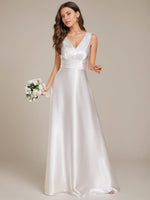 Heidi A line satin Ivory wedding gown with pockets Express NZ wide - Bay Bridal and Ball Gowns