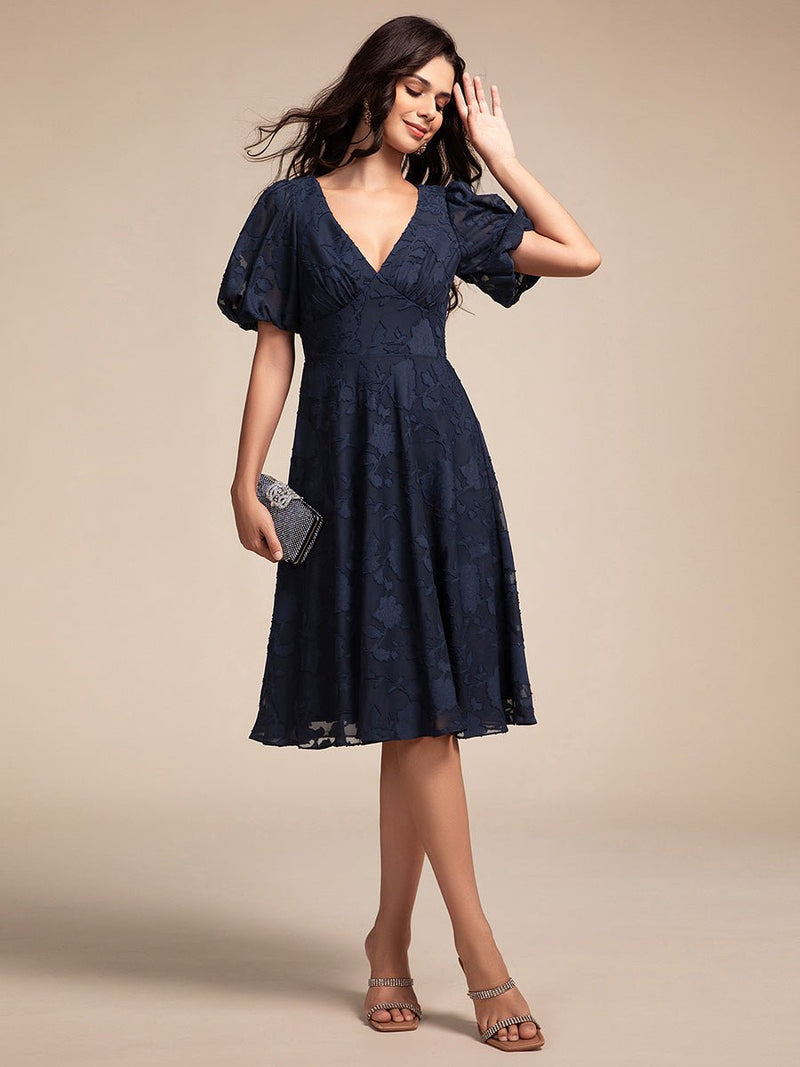 Jamine Mother of the bride/groom shorter navy dress Express NZ wide - Bay Bridal and Ball Gowns