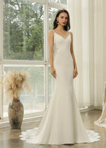 Jara Ivory Fit and Flare Wedding Gown with Train Size 12 COMING SOON - Bay Bridal and Ball Gowns