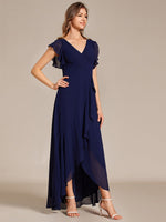 Jarlina chiffon high low bridesmaid dress with ruffle - Bay Bridal and Ball Gowns