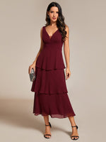 Jenny layered mother of the bride dress in Burgundy s8 Express NZ wide - Bay Bridal and Ball Gowns
