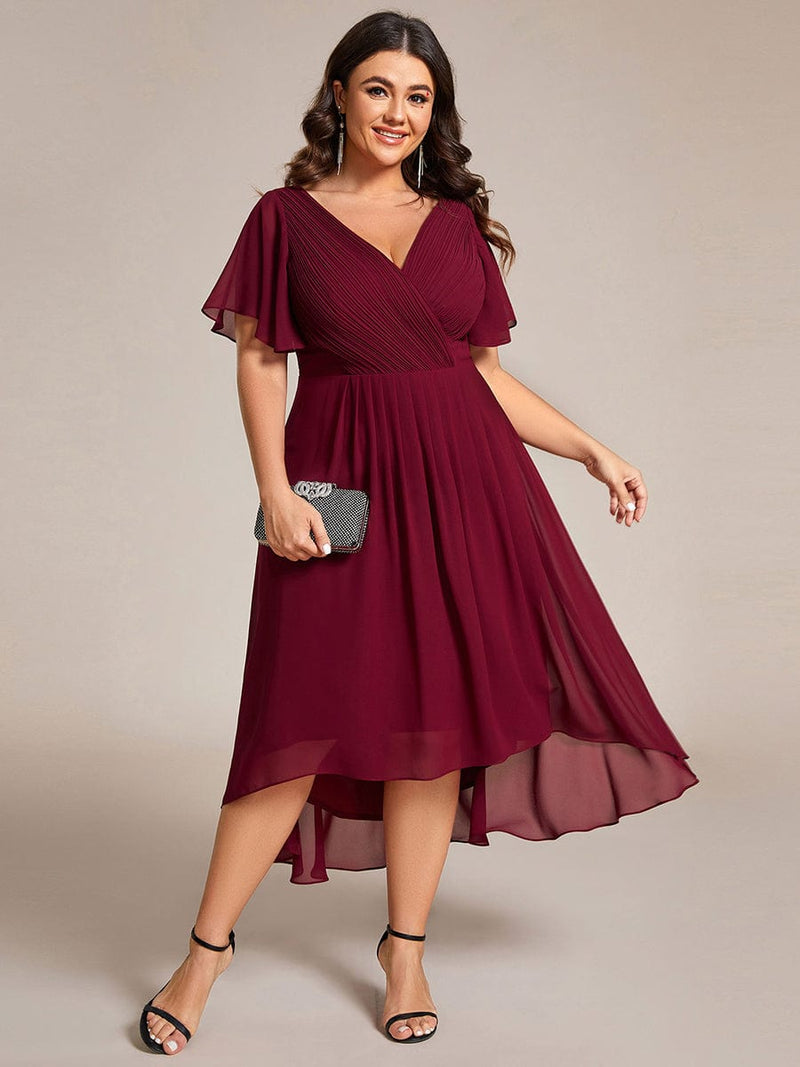 Jerry burgundy mother of groom or day dress s12 - 14 Express NZ wide - Bay Bridal and Ball Gowns