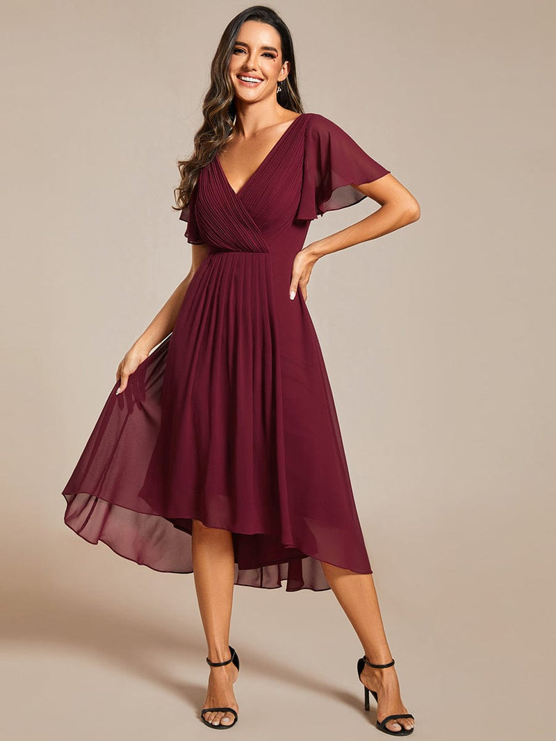 Jerry burgundy mother of groom or day dress s12 - 14 Express NZ wide - Bay Bridal and Ball Gowns