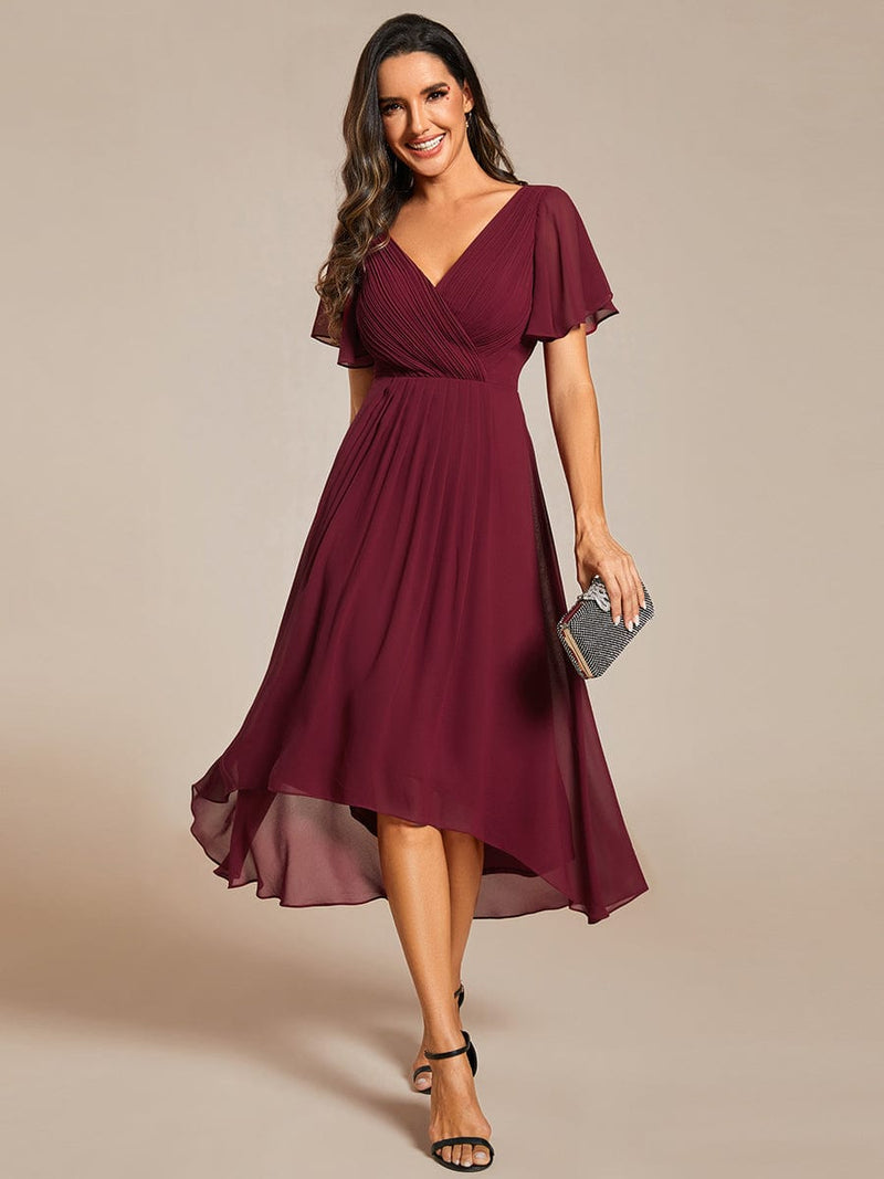 Jerry burgundy mother of groom or day dress s12 - 14 Express NZ wide - Bay Bridal and Ball Gowns