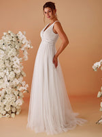 Jillian soft tulle wedding dress in Nude/Ivory Express NZ Wide - Bay Bridal and Ball Gowns