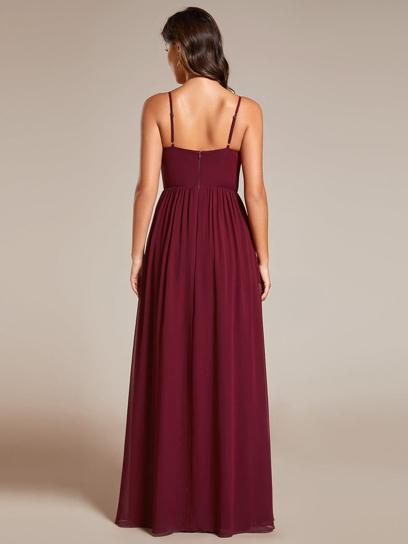 Jonte pleated sleeveless bridesmaid dress in chiffon - Bay Bridal and Ball Gowns