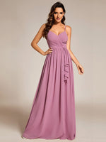 Jonte pleated sleeveless bridesmaid dress in chiffon - Bay Bridal and Ball Gowns