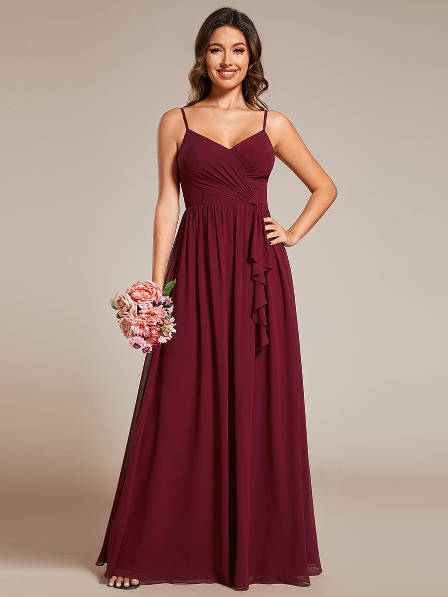 Jonte pleated sleeveless bridesmaid dress in chiffon - Bay Bridal and Ball Gowns