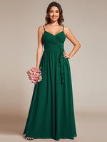 Jonte pleated sleeveless bridesmaid dress in chiffon - Bay Bridal and Ball Gowns