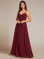 Jonte pleated sleeveless bridesmaid dress in chiffon - Bay Bridal and Ball Gowns