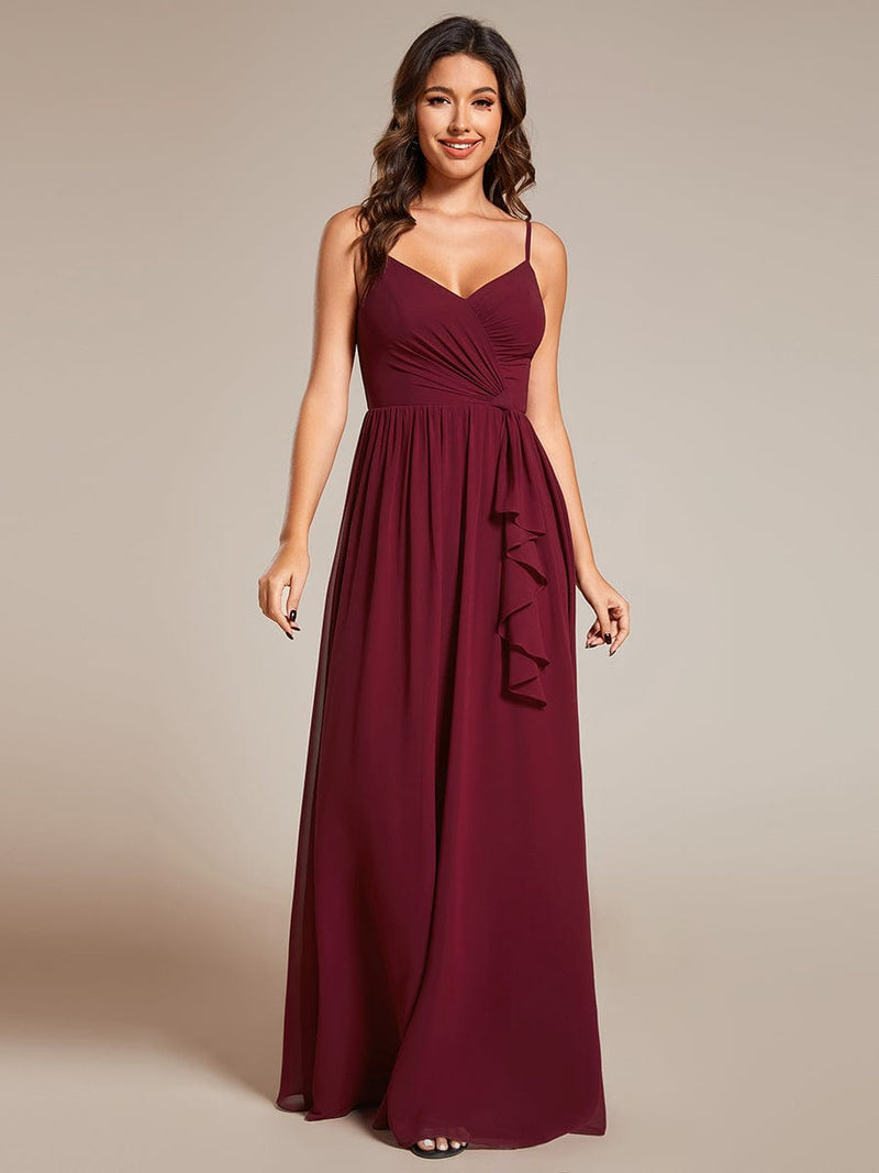 Jonte pleated sleeveless bridesmaid dress in chiffon - Bay Bridal and Ball Gowns