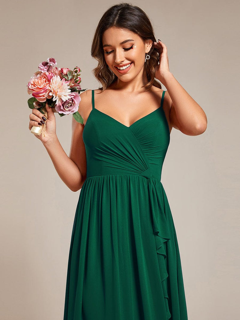 Jonte pleated sleeveless bridesmaid dress in chiffon - Bay Bridal and Ball Gowns