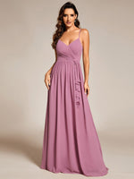 Jonte pleated sleeveless bridesmaid dress in chiffon - Bay Bridal and Ball Gowns