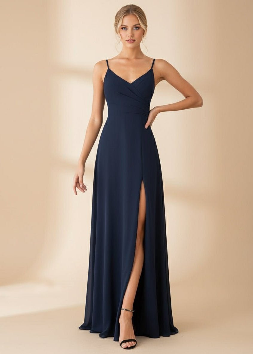 dress bridesmaid satin KissProm Light Blue Straps with Bows Mermaid Tiered Long Dress, Sky Blue / 18 creating an elegant and Black & White Contrast Color:Petal Blush color-solid