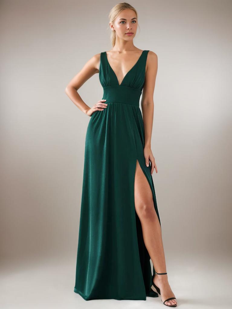 Karina low cut formal ball, party or bridesmaid dress - Bay Bridal and Ball Gowns