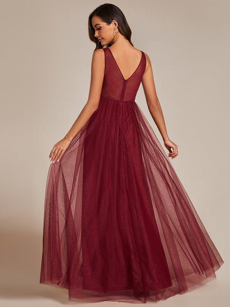 Karlia maxi sparkling ball dress with split - Bay Bridal and Ball Gowns