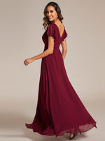 Kylee sleeved bridesmaid or evening gown in soft chiffon - Bay Bridal and Ball Gowns