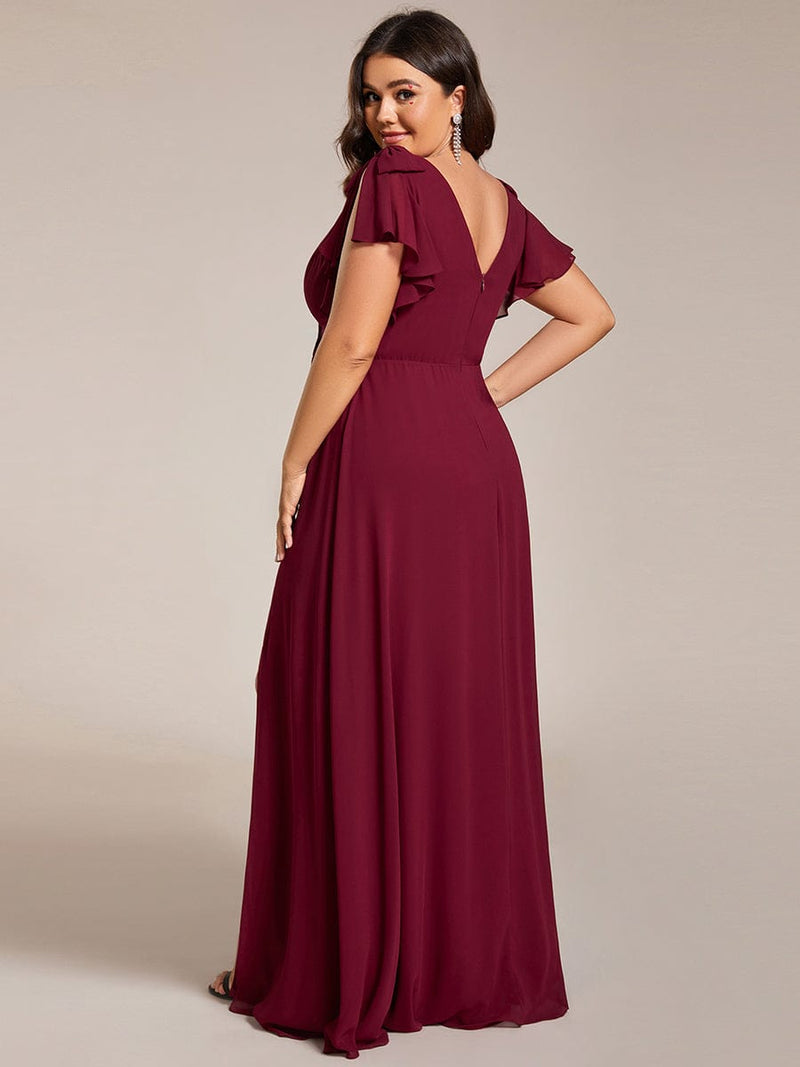 Kylee sleeved bridesmaid or evening gown in soft chiffon - Bay Bridal and Ball Gowns