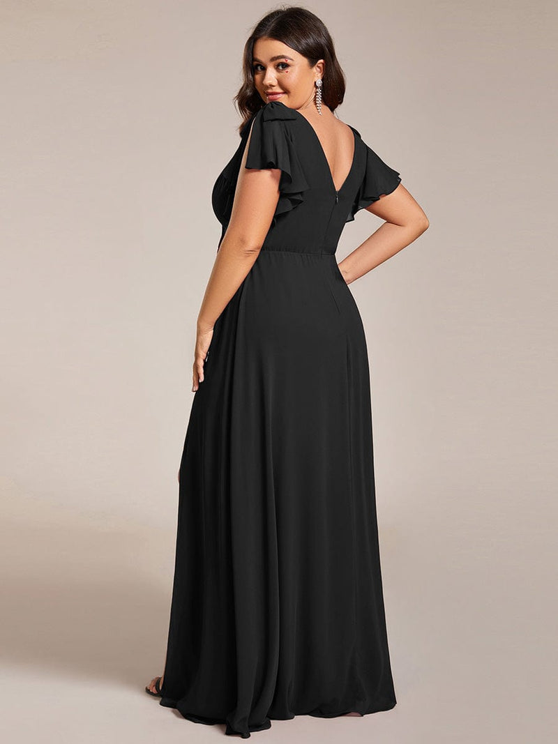 Kylee sleeved bridesmaid or evening gown in soft chiffon - Bay Bridal and Ball Gowns