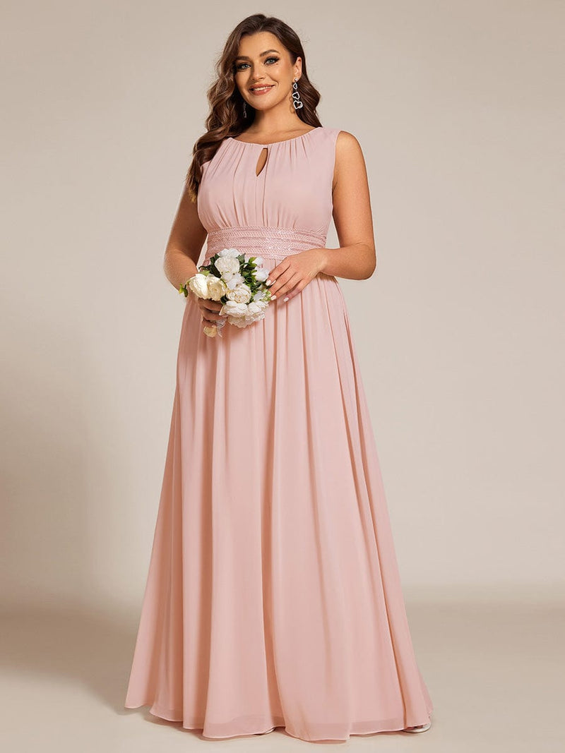 Liza chiffon bridesmaid dress with decorative waist - Bay Bridal and Ball Gowns