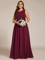 Liza chiffon bridesmaid dress with decorative waist - Bay Bridal and Ball Gowns