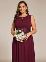 Liza chiffon bridesmaid dress with decorative waist - Bay Bridal and Ball Gowns