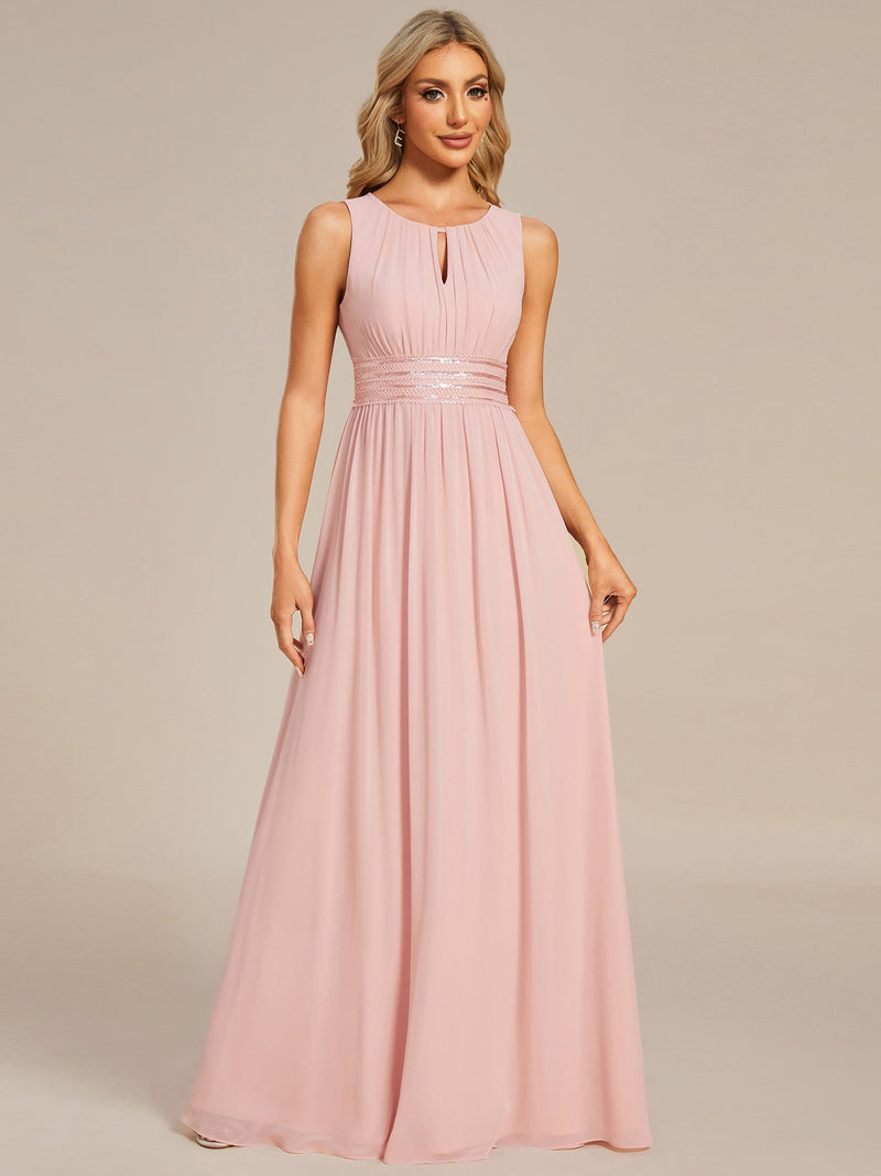 Liza light pink halter ball dress with s14 Express NZ wide - Bay Bridal and Ball Gowns