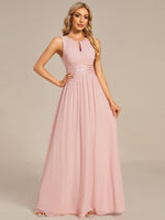 Liza light pink halter ball dress with s14 Express NZ wide - Bay Bridal and Ball Gowns